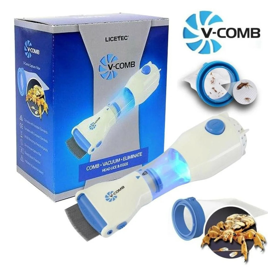 Electric V-Comb Anti Lice Machine | Chemical-Free Safe Lice & Egg Removal Device
