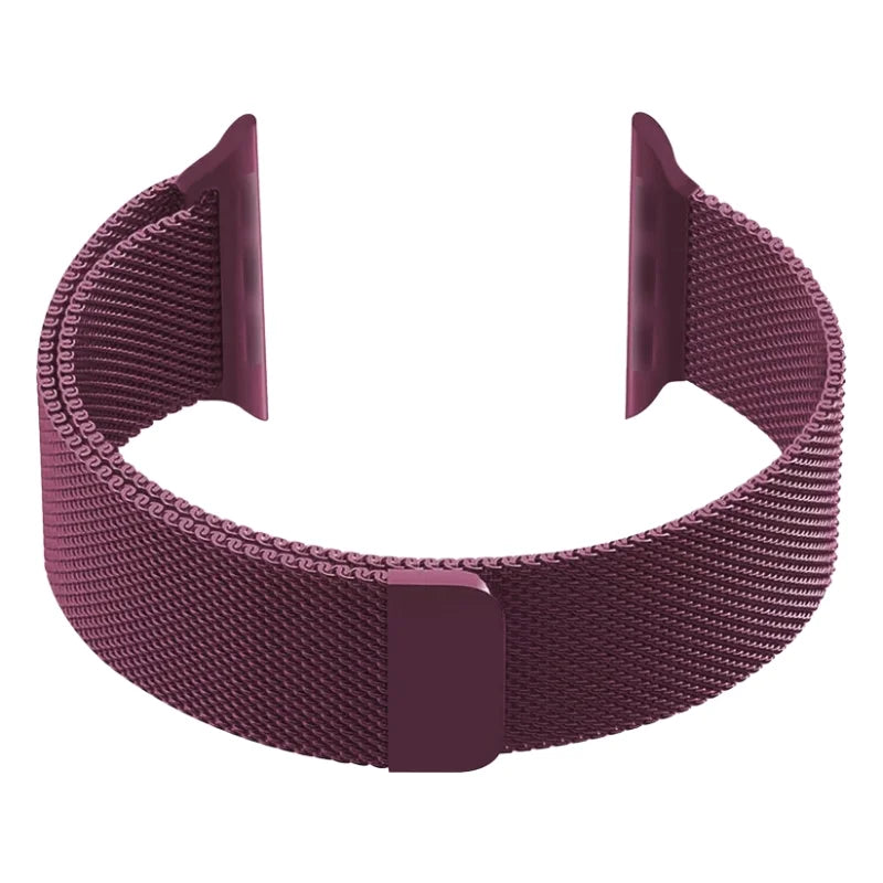 Plum | Apple Watch Milanese Magnetic Loop Strap | Stainless Steel Band | 42mm / 44mm / 45mm