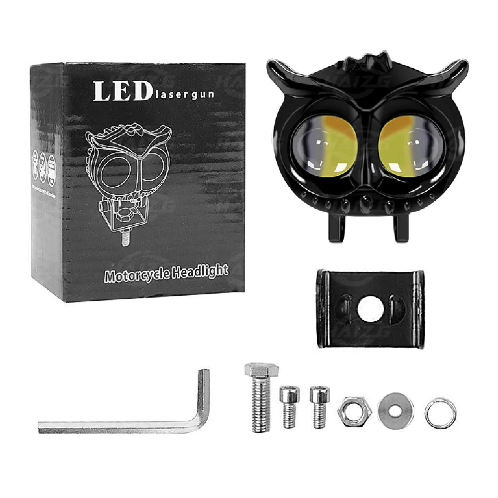 Famedeals™ - Owl Shape Fog Flash Light Low & High Beam (Dual Color)