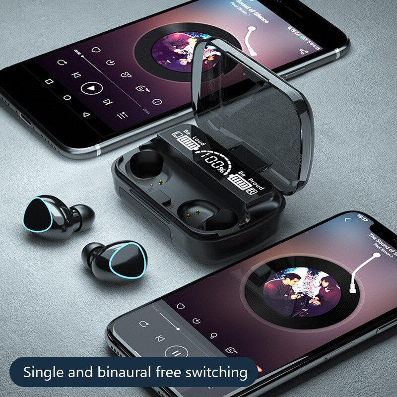 Famedeals™ - M10 Wireless Earbuds with portable power bank.