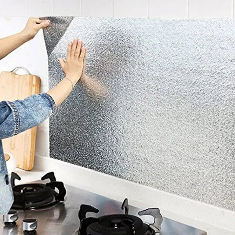 Silver Foil | Marble Sheet Sticker 60x200cm | Waterproof Self-Adhesive PVC Wallpaper for Furniture Walls