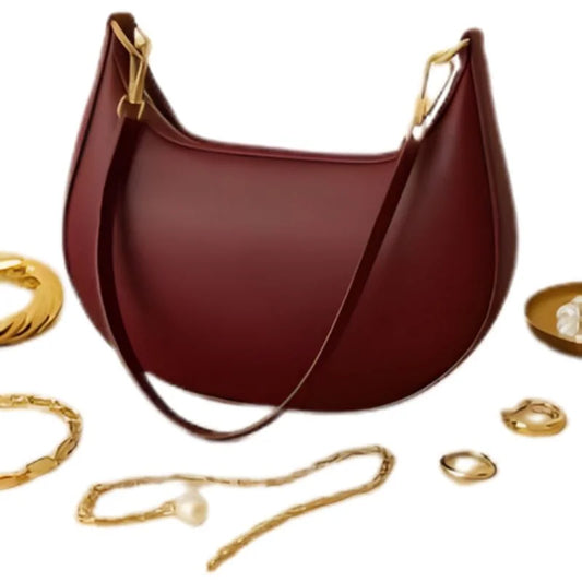 Maroon Luxury Fashion Hand Bag for Girls & Ladies | Stylish Shoulder & Crossbody Bag | Long Strap