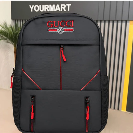 Multi-Functional Travel Backpack | Business Daypack with Laptop Compartment | Black & Red