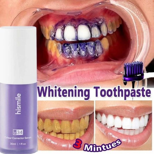 Hismile V34 Teeth Whitening Color Corrector Serum | Instant Brightening Solution 30ml