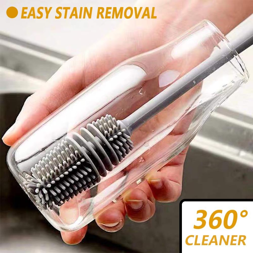 Famedeals.pk™ - Long Handle Silicone Cleansing Brush (PACK OF 2)