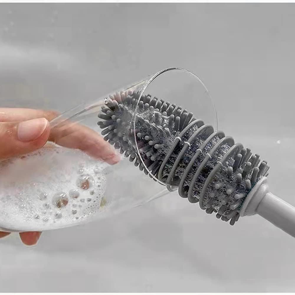 Famedeals.pk™ - Long Handle Silicone Cleansing Brush (PACK OF 2)