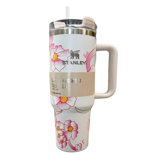 White Barbie Stanlay Tumbler | H2.0 Tumbler 1.18L Limited Edition Double Wall Vacuum Insulated
