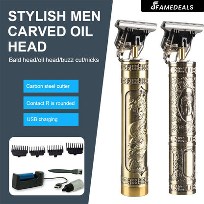 Famedeals™ - T9 Professional Trimmer | Golden Dragon Style | Metal Body