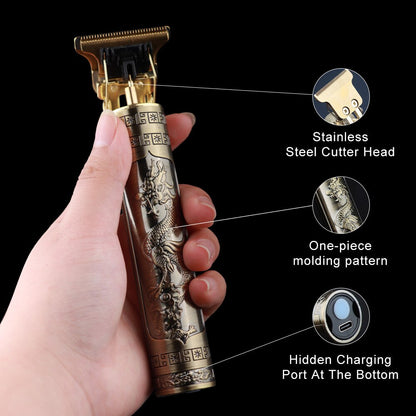 Famedeals™ - T9 Professional Trimmer | Golden Dragon Style | Metal Body