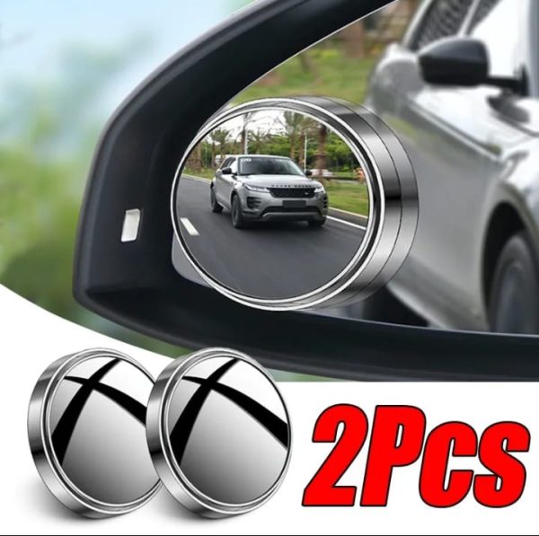 Famedeals™ - 2 Pcs Car Blind Spot Side Mirror Wide-angle 360