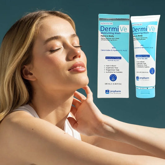 DermiVe Moisturizing Wash Face & Body 100ml | Jenpharm