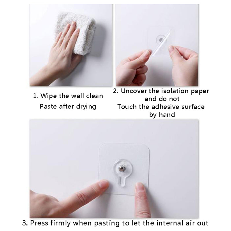 4 PCs Punch-Free Screw Hanger | Non-Marking Wall Hook Stickers | Heavy-Duty Picture & Decor Holder