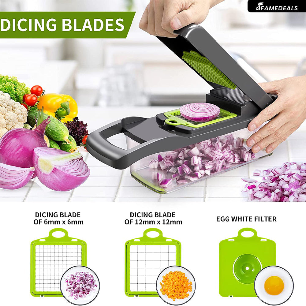 Famedeals.pk ™ - 12 in 1 Pro Vegetable Chopper/Dicer