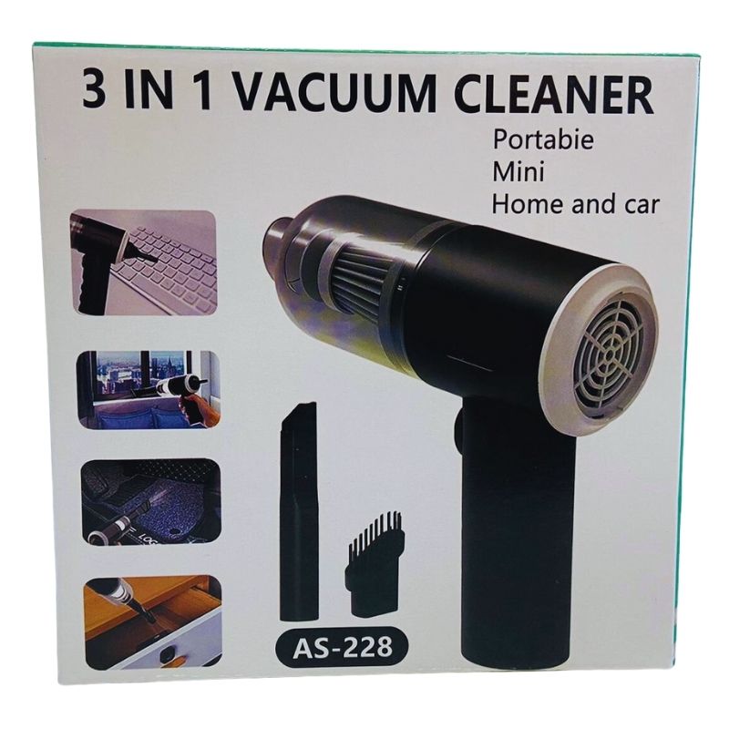 3-in-1 Portable Vacuum Cleaner, Duster & Air Blower | Wireless Handheld Cleaning for Car & Home