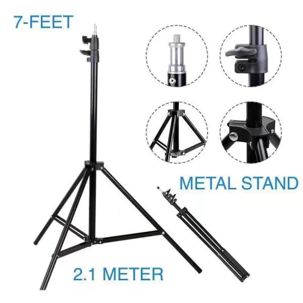 10-Inch Ring Light Kit + 7 Ft Ring Light Stand | LED Photography & Video Lighting Set