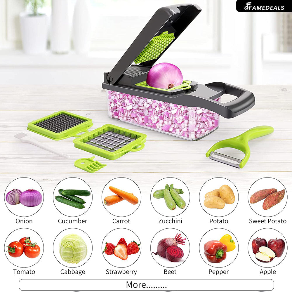Famedeals.pk ™ - 12 in 1 Pro Vegetable Chopper/Dicer