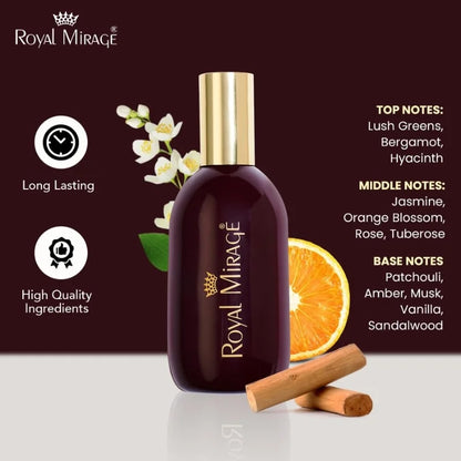 Royal Mirage Eau De Cologne Spray 120ml | Refreshing Long-Lasting Unisex Perfume