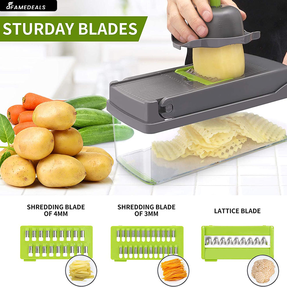 Famedeals.pk ™ - 12 in 1 Pro Vegetable Chopper/Dicer