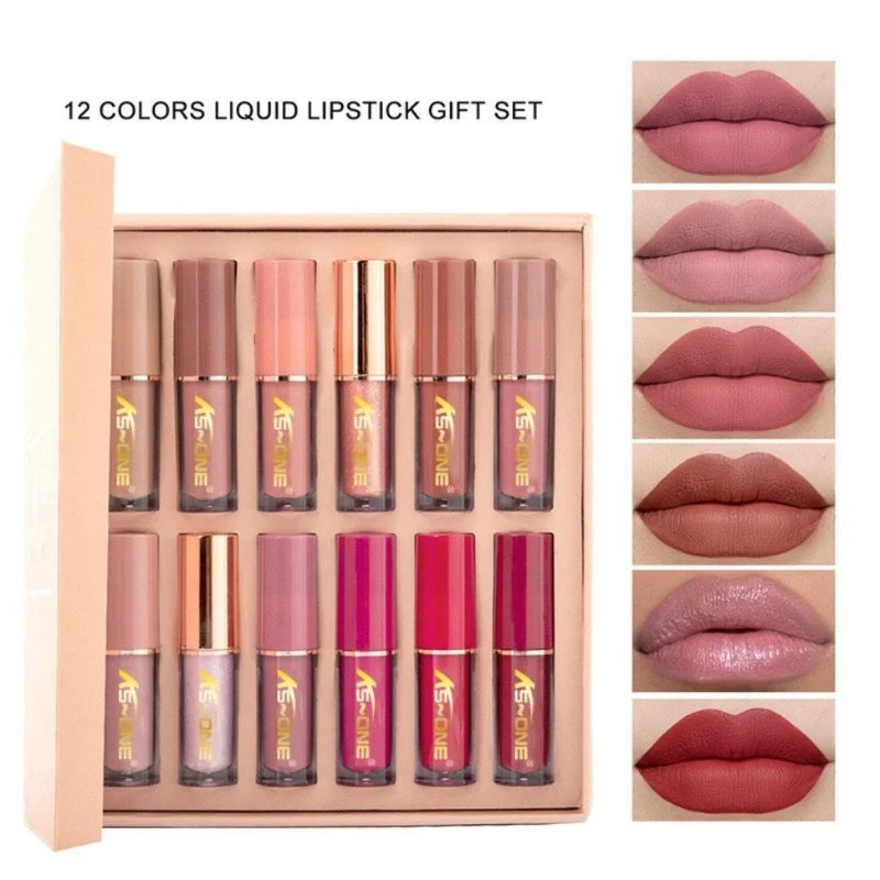 12 Pcs Mocallure Matte Liquid Lipstick Set | High-Pigment, Waterproof & Long-Lasting