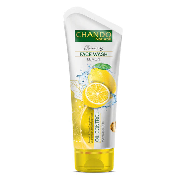 Face Wash | Chando Naturals Lemon Oil Control Face Wash 100ml Gentle Cleanser for Oily and Combination Skin