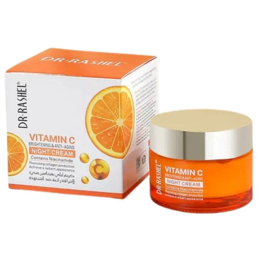 Dr. Rashel Vitamin C Brightening & Anti-Aging NIGHT Cream | Deep Repair & Skin Renewal Moisturizer (50 g) | Imported
