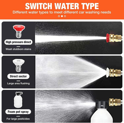 Famedeals™ - Automatic Cordless Wireless Car Wash Spray Gun High Pressure 48v Lithium Water Jet