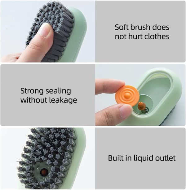 Shoe Brush with Liquid Dispensing | Multi-Purpose Cleaning Tool